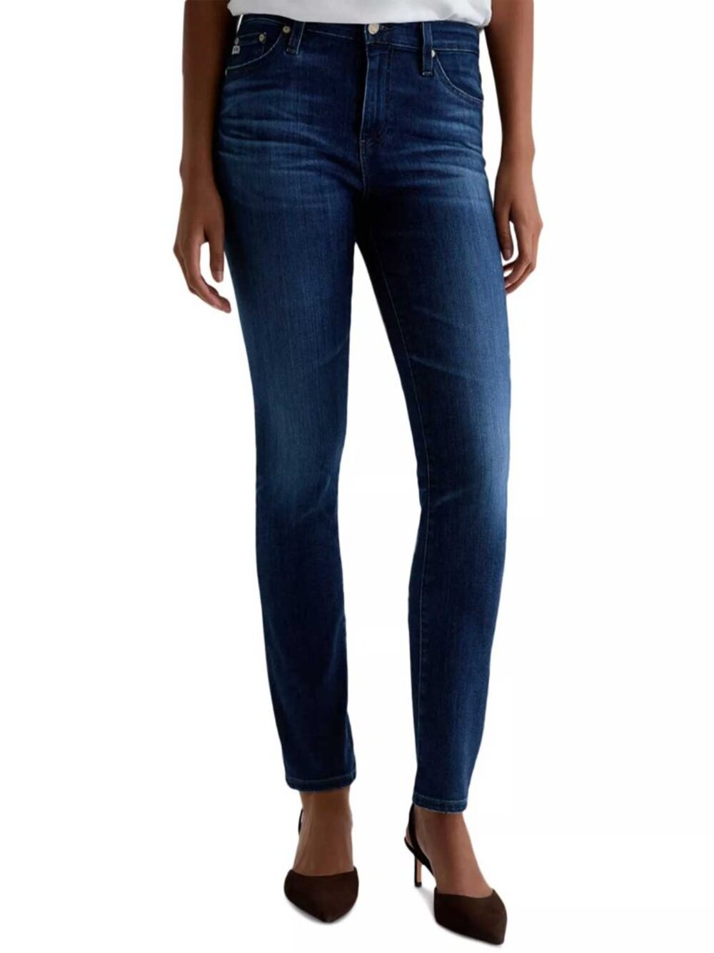 AG Adriano Goldschmied Mari High Rise Straight Jeans in 5 Years Wash 30